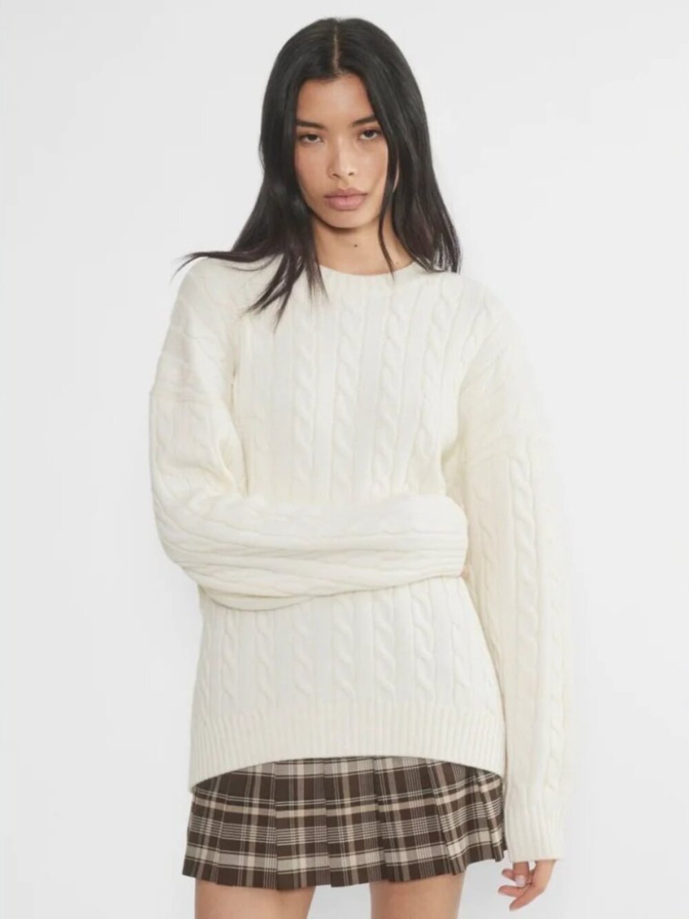 Aritzia Sunday Best Peggy Wool Blend Sweater Cream Size XS
